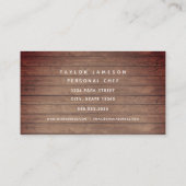 Carte De Visite Rustic Bowl De Lemons Chef Caterner (Dos)