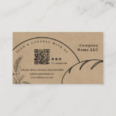 Carte De Visite Rustic Brown Hand Sketch Sourdough Homemade Bread (Dos)