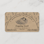 Carte De Visite Rustic Brown Sourdough Bakery Loyalty Card (Devant)