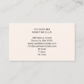 Carte De Visite Rustic Busy Bee Patiné Wood Retail (Dos)