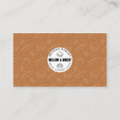 Carte De Visite Rustic Caramel Bakery Loyalty Stamp Card (Dos)