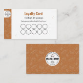 Carte De Visite Rustic Caramel Bakery Loyalty Stamp Card (Devant / Derrière)