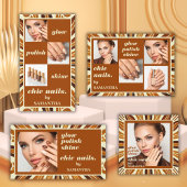 Carte De Visite Rustic Chic Nail Salon Business Photo