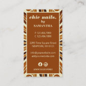 Carte De Visite Rustic Chic Nail Salon Business Photo Collage (Dos)