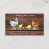 Carte De Visite Rustic Country Chicken Farm Oeufs frais QR Code (Devant)
