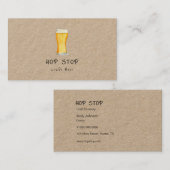 Carte De Visite Rustic Craft beer brewery business card (Devant / Derrière)