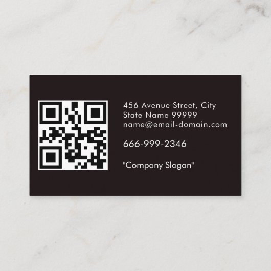 Carte De Visite Rustic Diamond Plate Tradesman QR Code Template  (Dos)