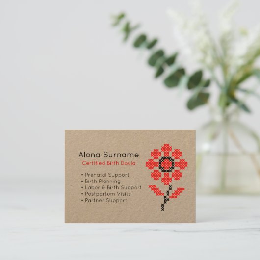 Carte de visite Rustic Doula Services (Debout devant)
