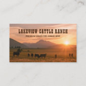 Carte De Visite Rustic Farming Cattle Ranch Farm Business Card (Devant)