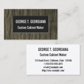 Carte De Visite Rustic Faux Wood Look Pattern Business Card (Devant / Derrière)