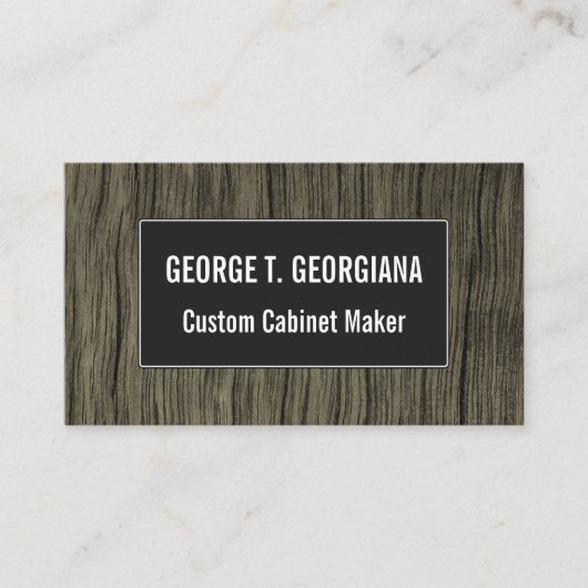 Carte De Visite Rustic Faux Wood Look Pattern Business Card (Devant)