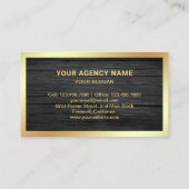 Carte De Visite Rustic Grey Wood Détective privée (Dos)