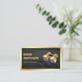 Carte De Visite Rustic Grey Wood Détective privée (Debout devant)