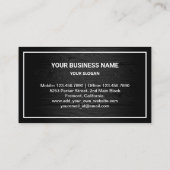 Carte De Visite Rustic Grey Wood Gold Luxe Location de voiture Cha (Dos)