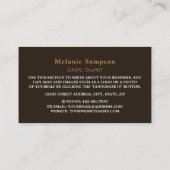 Carte de visite Rustic Health Food Store (Dos)