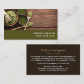 Carte de visite Rustic Health Food Store (Devant / Derrière)
