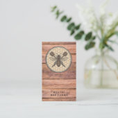 Carte De Visite Rustic Honey Bee Beekeeper Apiary (Debout devant)