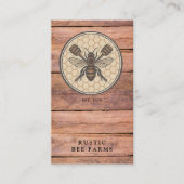 Carte De Visite Rustic Honey Bee Beekeeper Apiary (Devant)
