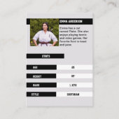 Carte De Visite Rustic Karate Brown Belt Wood Trading Card (Dos)