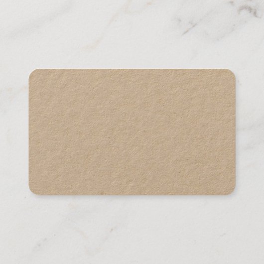 Carte De Visite Rustic Kraft Simple Script Modifier La Date (Dos)