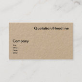 Carte De Visite Rustic Kraft - Symbole du zodiaque de Libra (Dos)