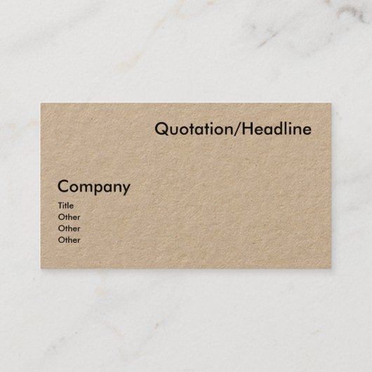 Carte De Visite Rustic Kraft - Symbole du zodiaque de Libra (Dos)