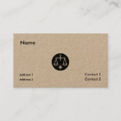 Carte De Visite Rustic Kraft - Symbole du zodiaque de Libra (Devant)