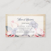 Carte De Visite Rustic Light Wood (Dos)