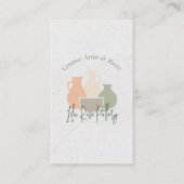 Carte De Visite Rustic Minimal Pottery Photo Collage Business Card (Devant)