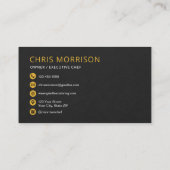 Carte De Visite Rustic Personal Chef Catering Knife (Dos)