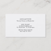 Carte De Visite Rustic Personal Trainer Dumbbell Logo Fitness (Dos)