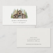 Carte De Visite Rustic Pine Forest Barnyard, événement Maison de v (Devant / Derrière)