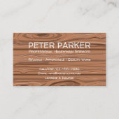 Carte De Visite Rustic Professional Contractor Card with QR Code (Devant)