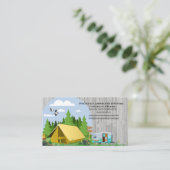 Carte De Visite Rustic RV Park Campground Outdoor Design (Debout devant)