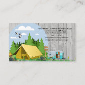 Carte De Visite Rustic RV Park Campground Outdoor Design (Devant)