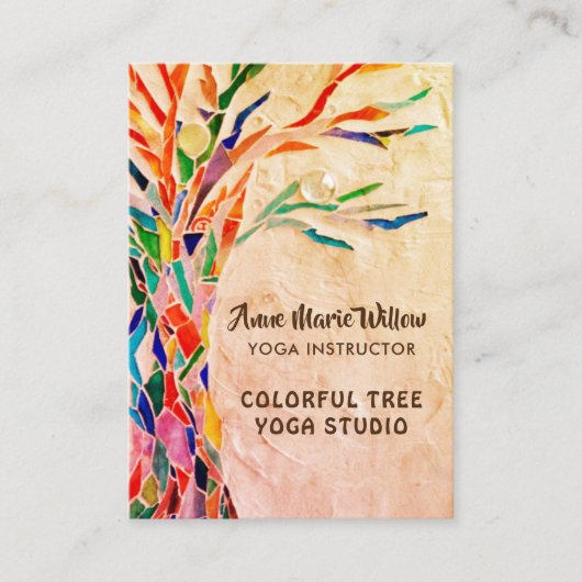 Carte de visite Rustic Tree Yoga Studio (Devant)
