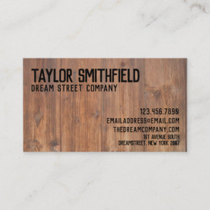 Carte de visite Rustic Wood