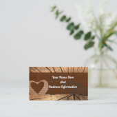 Carte De Visite Rustic Wood Business Card (Debout devant)
