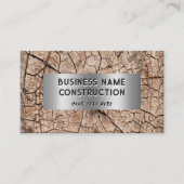 Carte De Visite Rustic Wood Construction Silver Metallic (Devant)