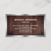 Carte De Visite Rustic Wood Logistique Transport Truck Trailer (Dos)