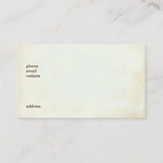 Carte De Visite Rustic Wreath (Dos)