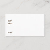 Carte De Visite Rustic Wreath (Dos)