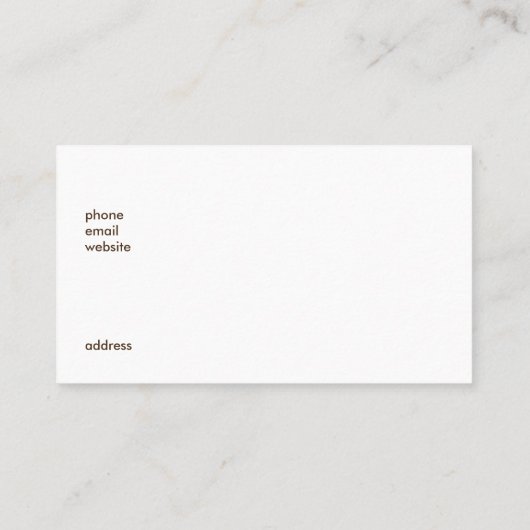 Carte De Visite Rustic Wreath (Dos)