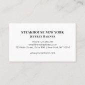 Carte De Visite Rustikal/Bois (Dos)