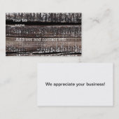 Carte de visite rustique (Devant / Derrière)