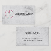 Carte De Visite Rustique avec bouteille de vin (Devant / Derrière)