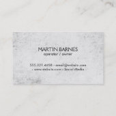 Carte De Visite Rustique avec bouteille de vin (Dos)