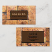 Carte De Visite rustique Bois de grange Construction Menuiserie (Devant / Derrière)