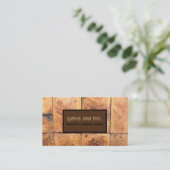 Carte De Visite rustique Bois de grange Construction Menuiserie (Debout devant)