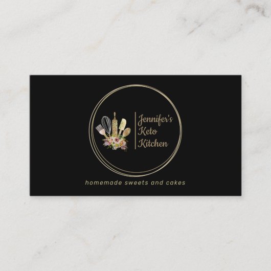 Carte De Visite Rustique boulangerie Chef Maison de cuisine (Devant)